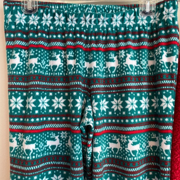 SO Holiday Pajama Set Fleece Christmas REINDEER Girls PLUS 16 18 (Top is NWT) - Picture 6 of 9